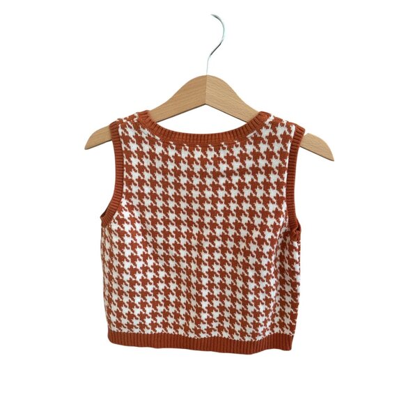 Houndstooth Cardigan & Tank Top Set For Girls - Sincerely Jules - Picture 4 of 12